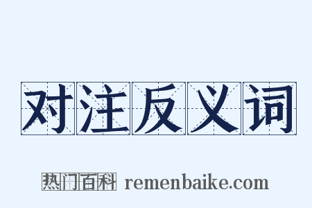 对注反义词是什么意思的图片